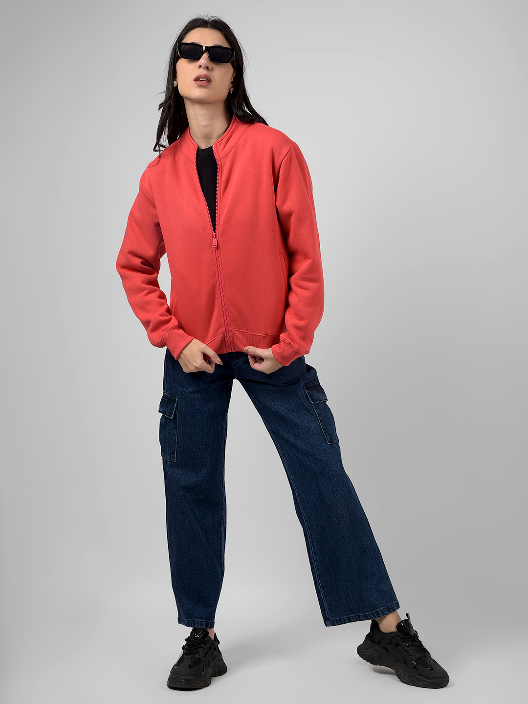Numero Uno Women Solid Red Sweat Shirt